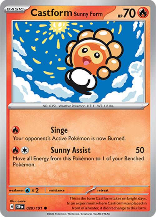 Castform Sunny Form card artwork
