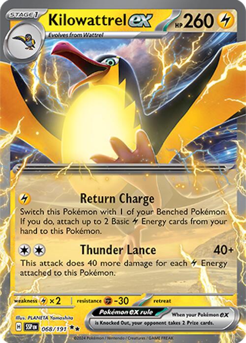 Kilowattrel ex card artwork