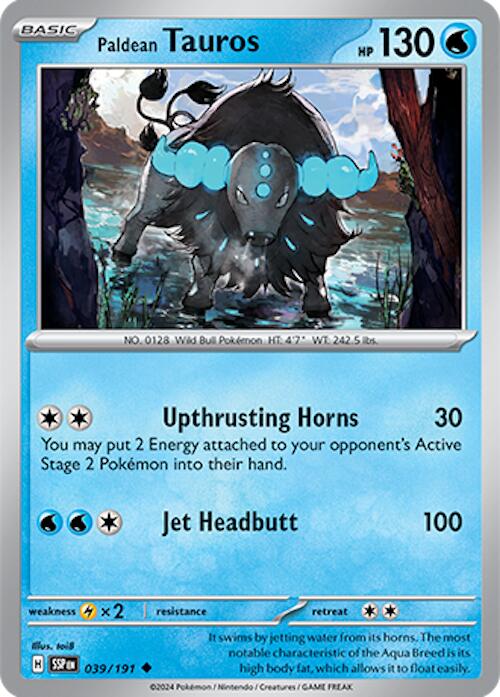 Paldean Tauros card artwork