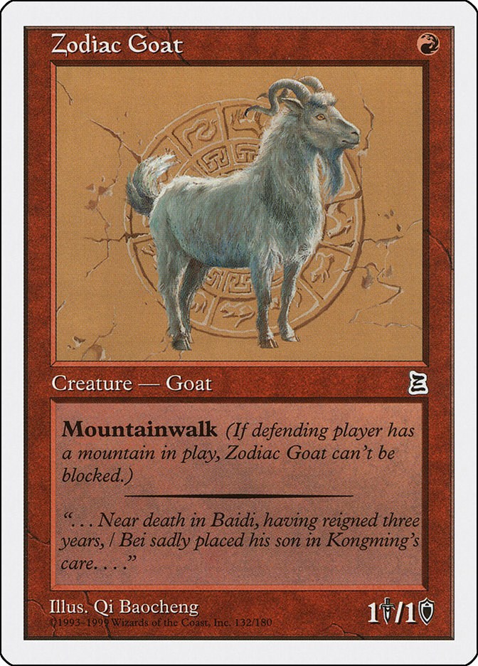 Zodiac Goat MTG MAGIC P3K Portal Three Kingdoms Eng 