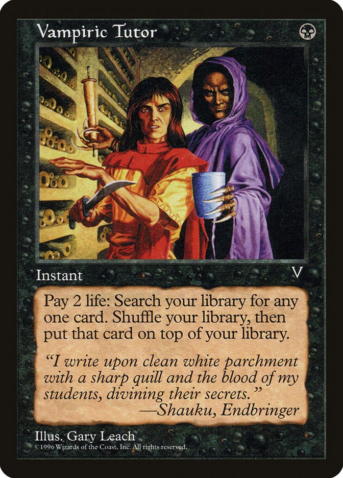 Vampiric Tutor Visions Magic The Gathering