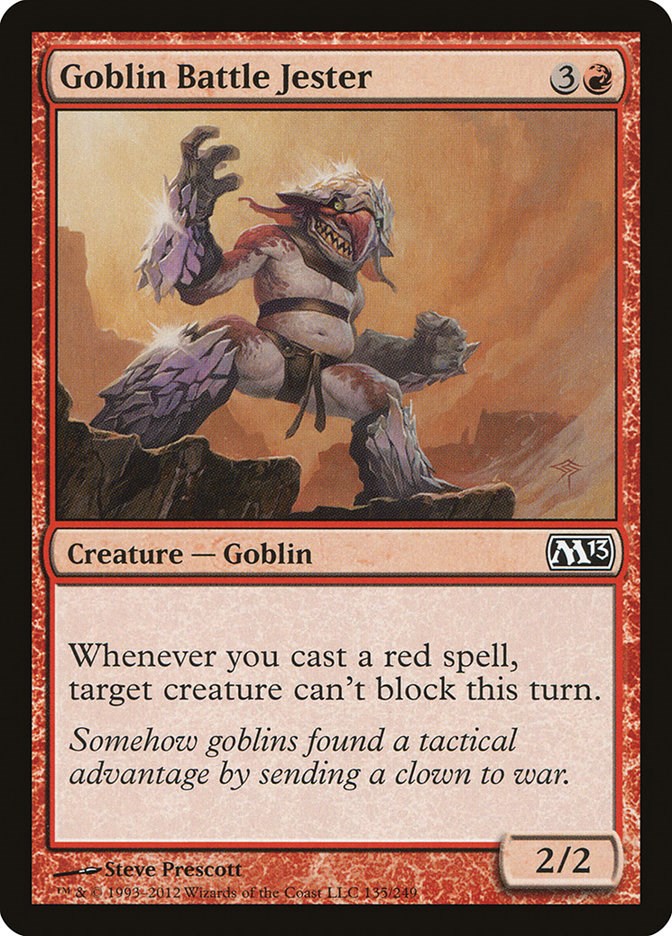 Goblin Battle Jester - Magic 2013 (M13) - Magic: The Gathering