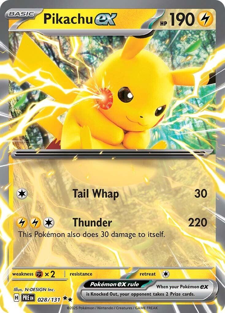 Pikachu ex card artwork