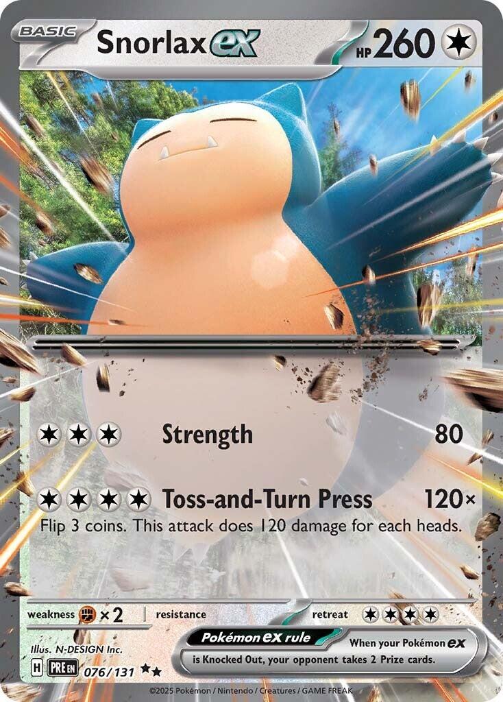 Snorlax ex card artwork