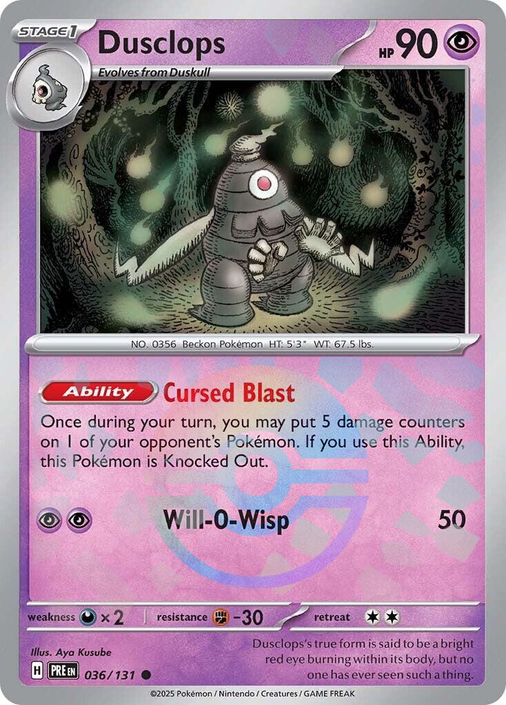 Dusclops (Poke Ball Pattern) card artwork