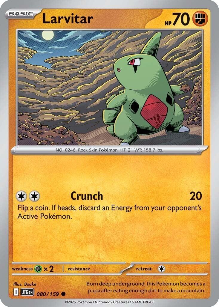 Larvitar card artwork