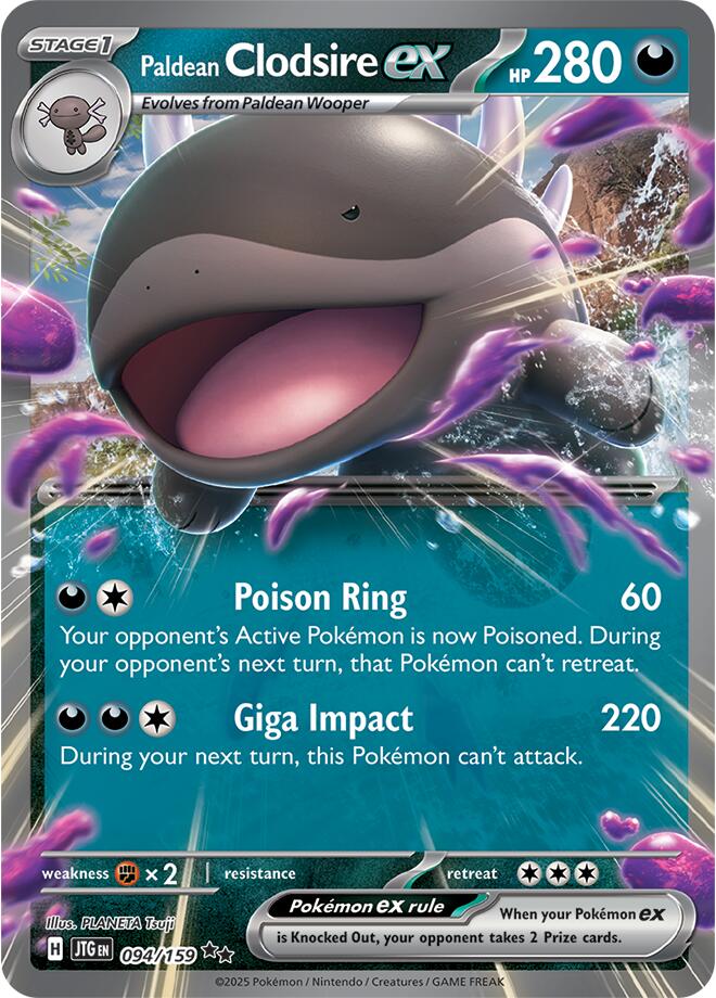Paldean Clodsire ex card artwork