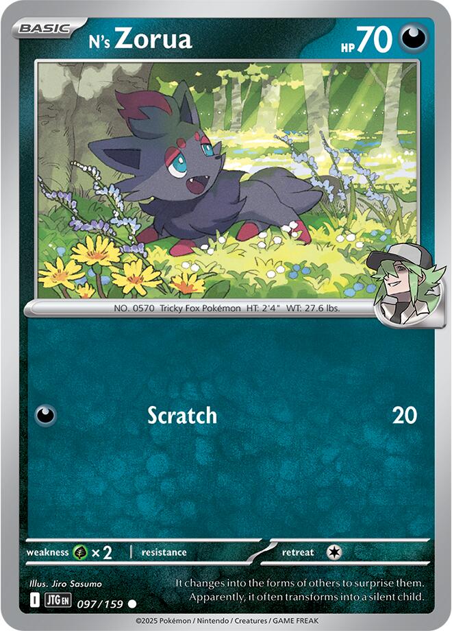 N's Zorua card artwork