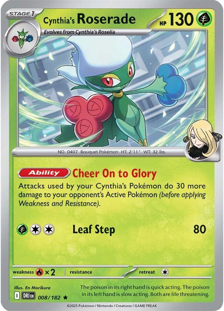 Cynthia's Roserade card artwork