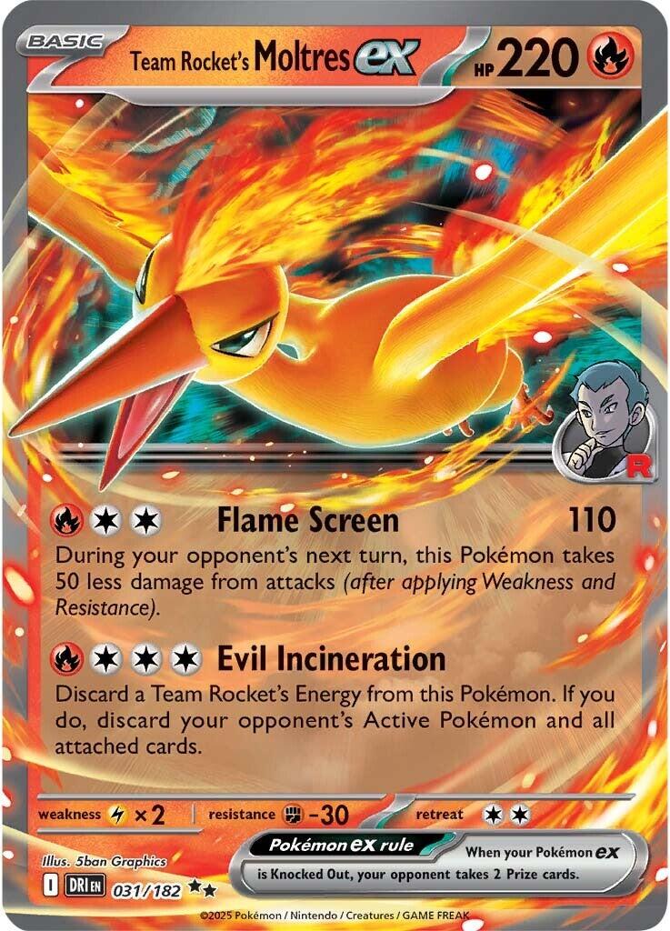 Team Rocket's Moltres ex card artwork
