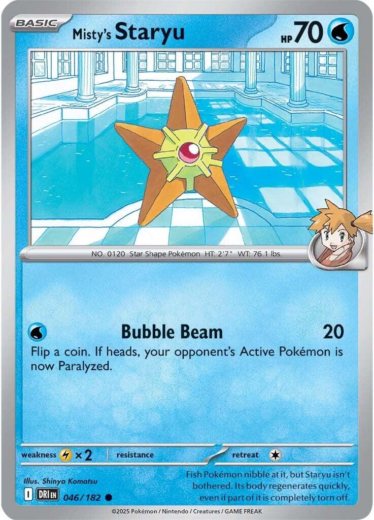 Misty's Staryu card artwork
