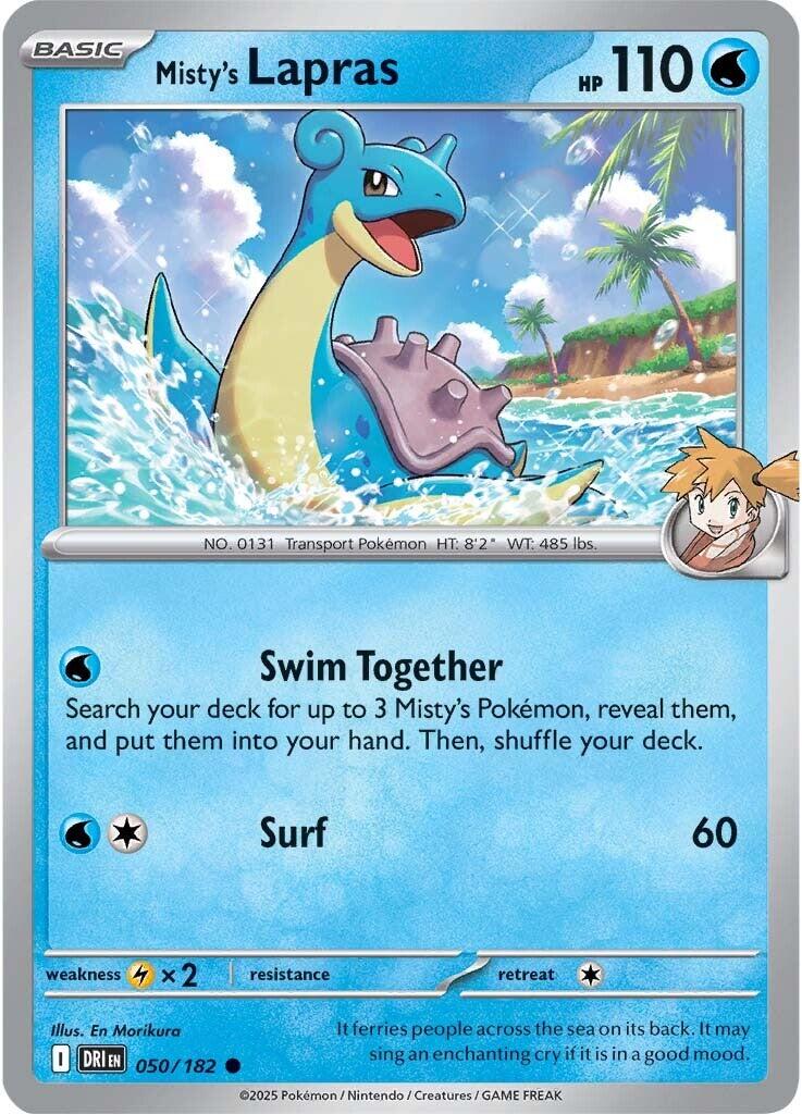 Misty's Lapras card artwork
