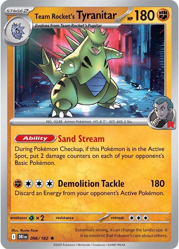 Team Rocket's Tyranitar card artwork