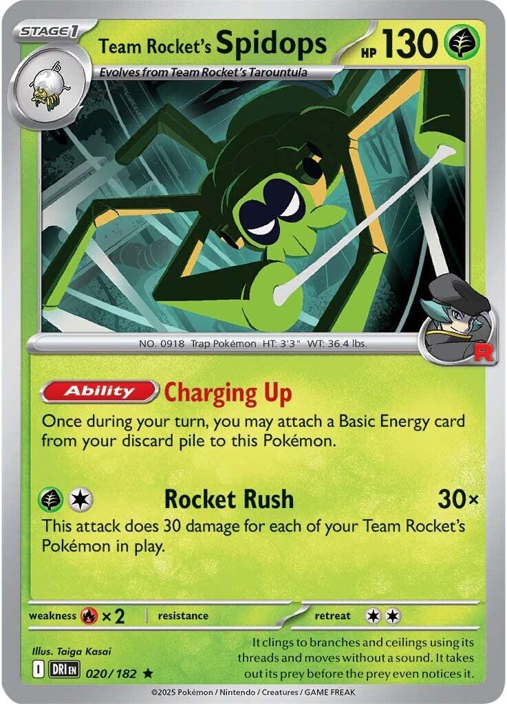 Team Rocket's Spidops card artwork
