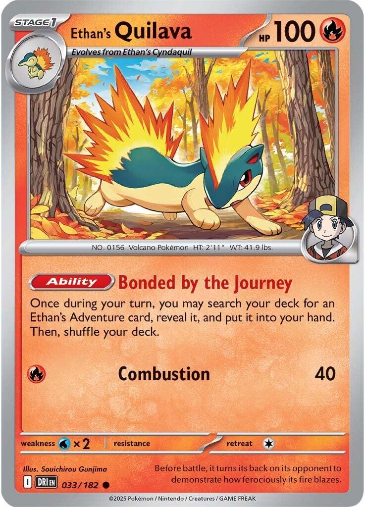 Ethan's Quilava card artwork