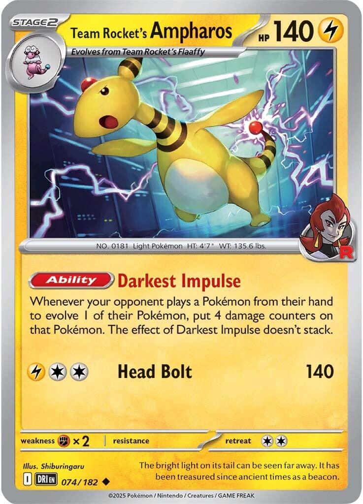 Team Rocket's Ampharos card artwork