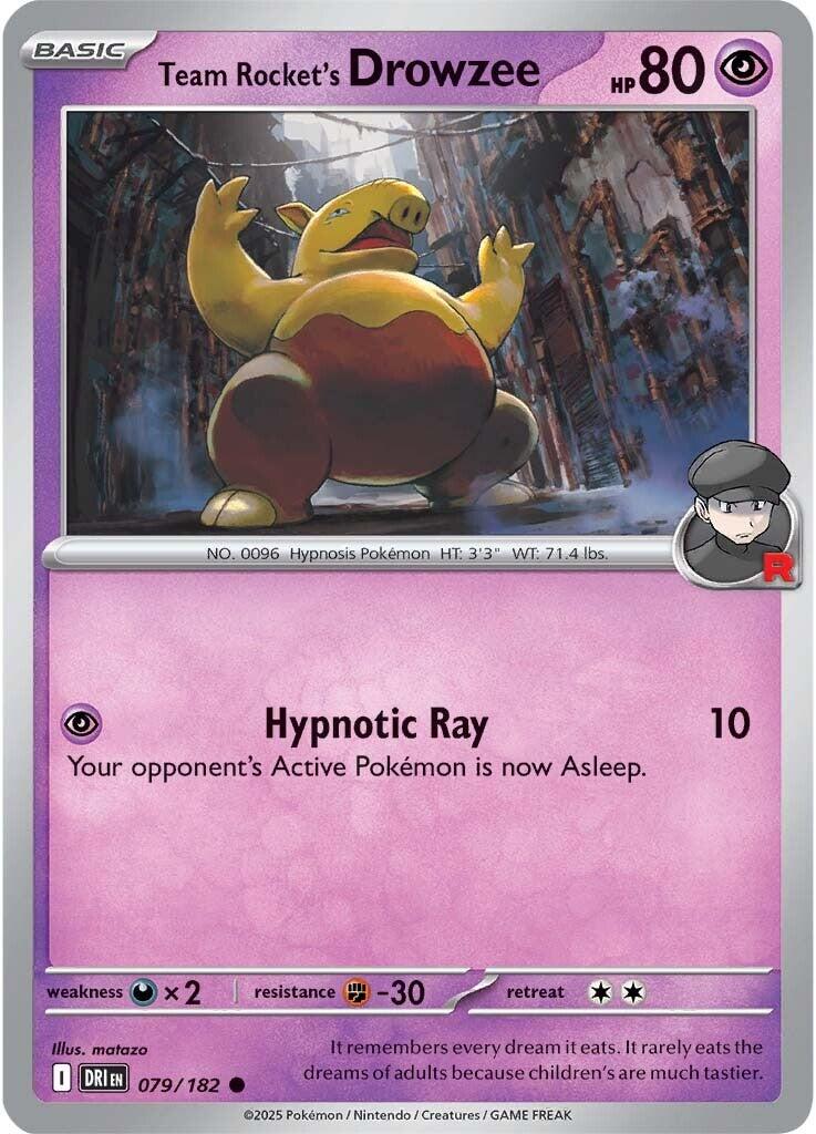 Team Rocket's Drowzee card artwork