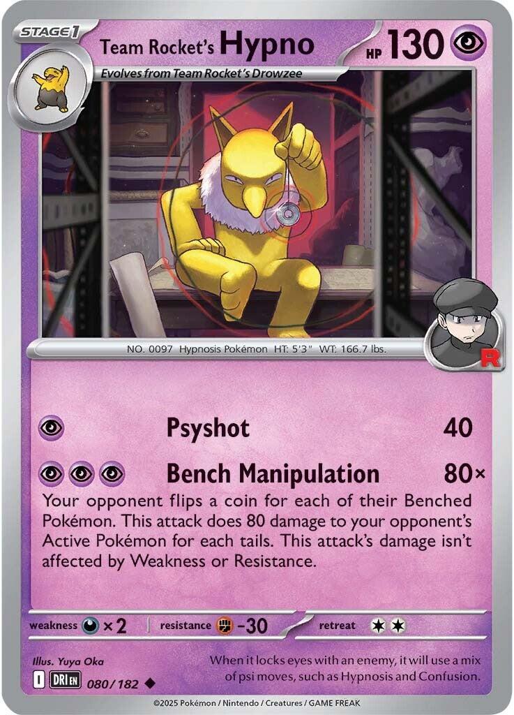 Team Rocket's Hypno card artwork