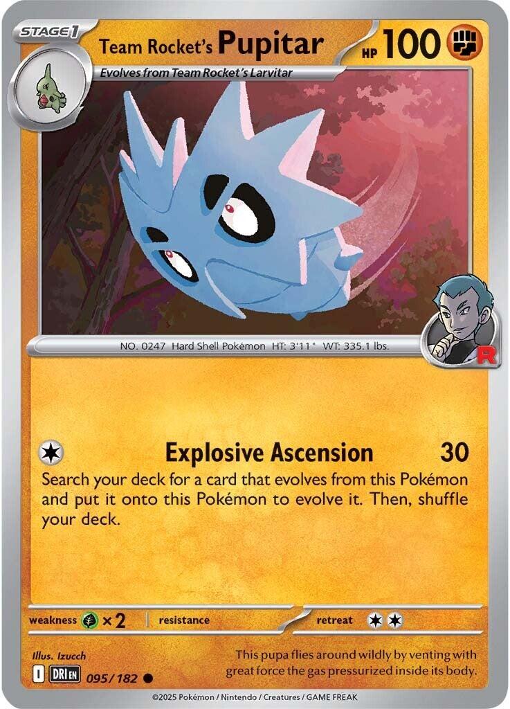 Team Rocket's Pupitar card artwork