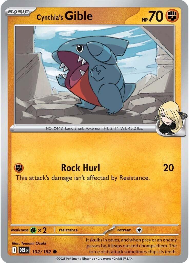 Cynthia's Gible card artwork