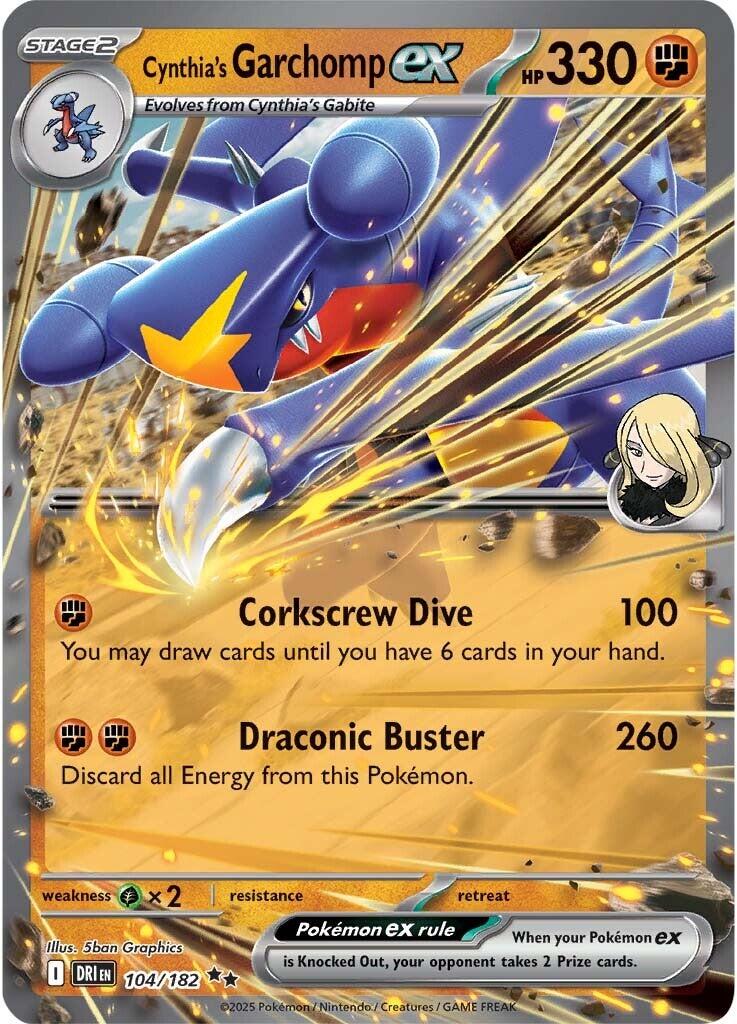 Cynthia's Garchomp ex card artwork