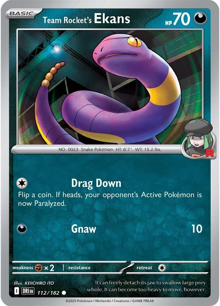 Team Rocket's Ekans card artwork