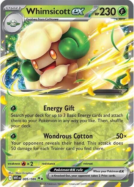 Whimsicott ex card artwork