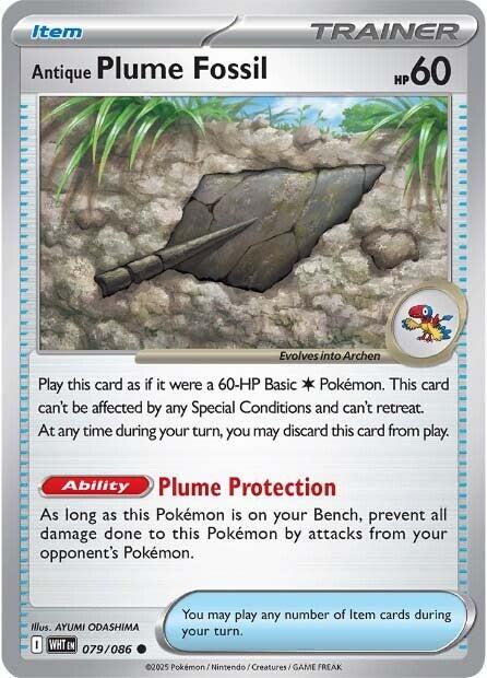 Antique Plume Fossil card artwork
