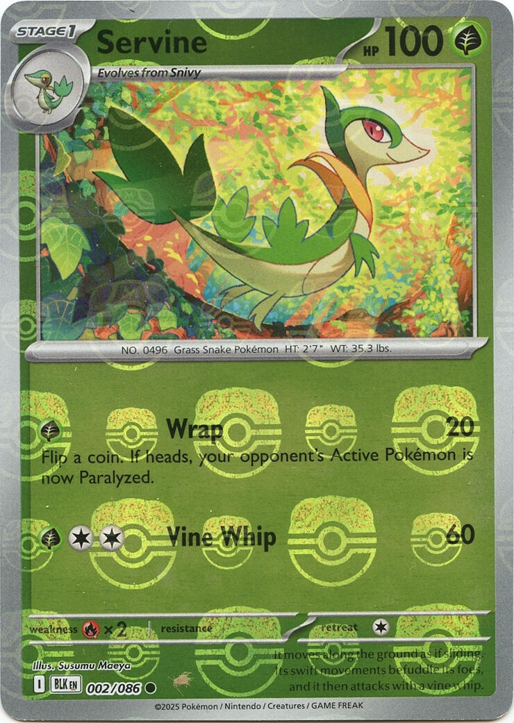 Servine (Master Ball Pattern) card artwork