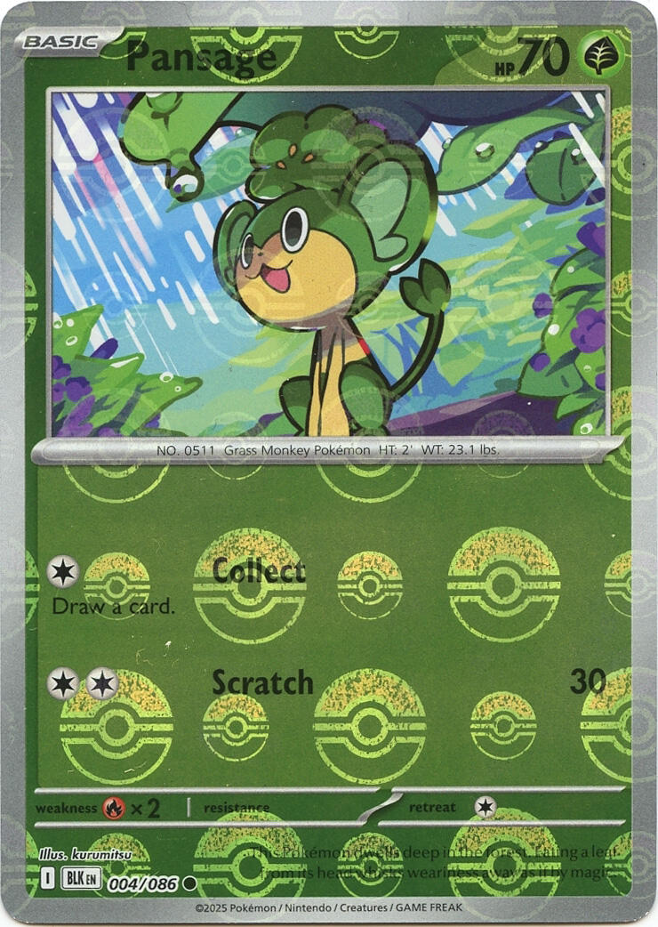 Pansage (Poke Ball Pattern) card artwork