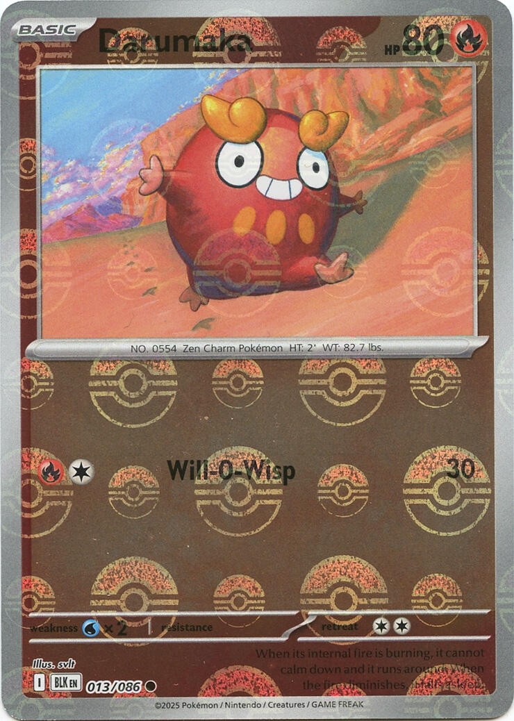 Darumaka (Poke Ball Pattern) card artwork