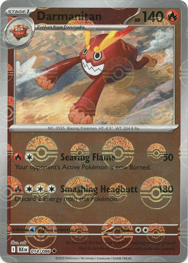 Darmanitan (Poke Ball Pattern) card artwork