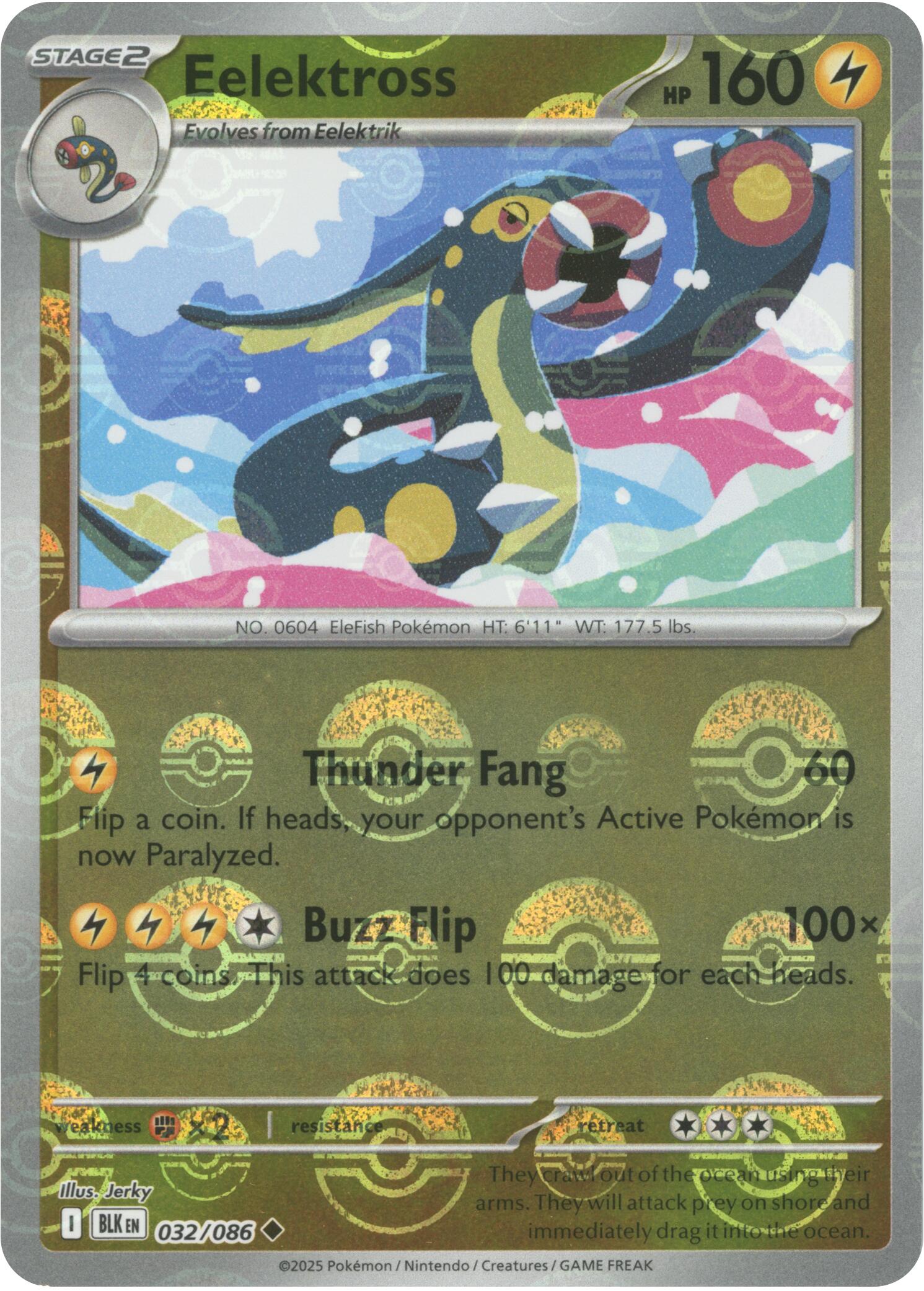Eelektross (Poke Ball Pattern) card artwork
