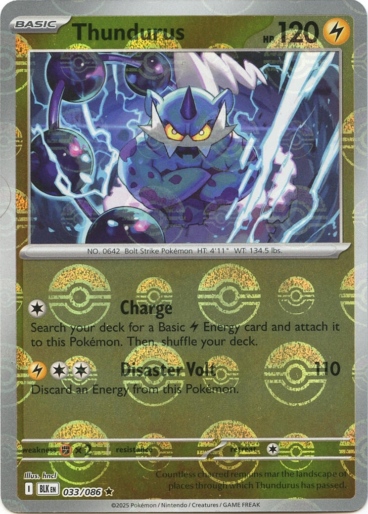 Thundurus (Poke Ball Pattern) card artwork