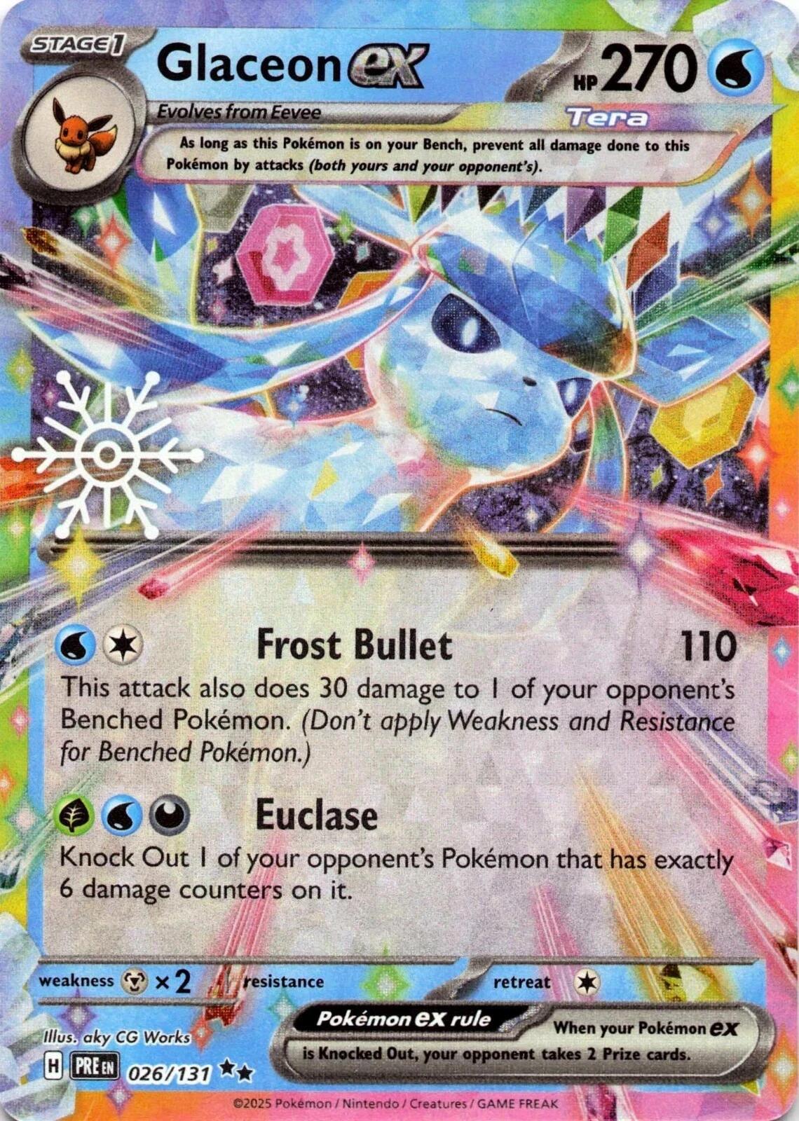 Glaceon ex card artwork