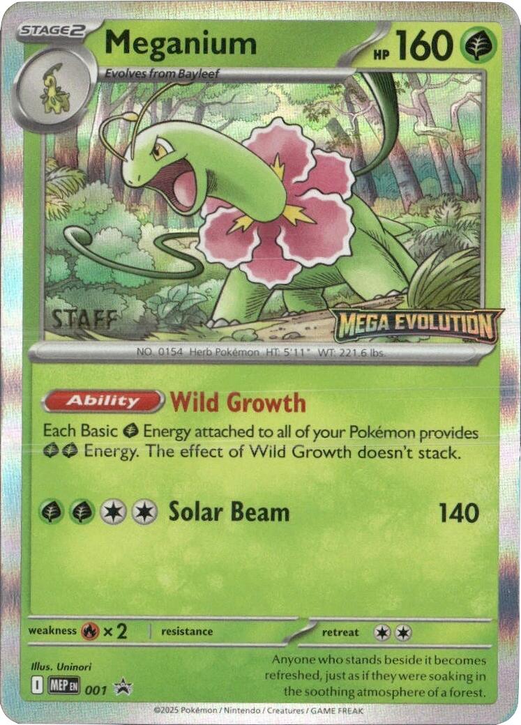 Meganium - 001 [Staff] card artwork