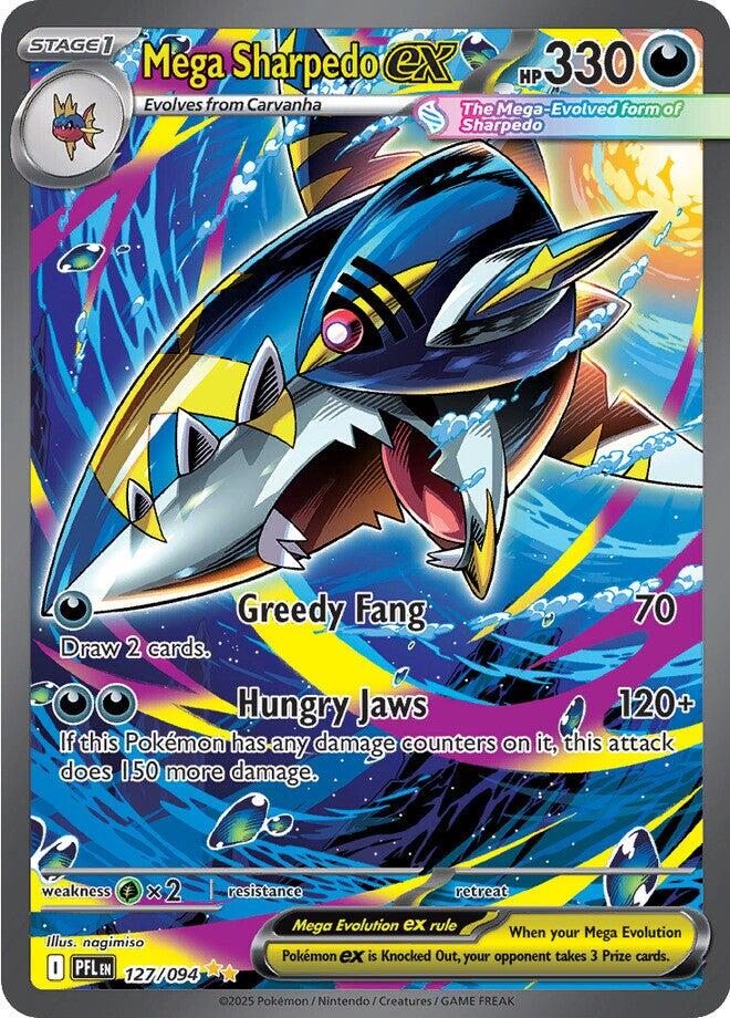 Mega Sharpedo ex card artwork