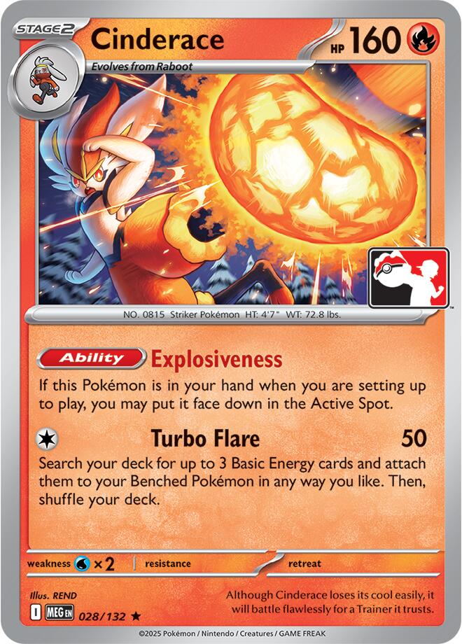 Cinderace - 028/132 card artwork