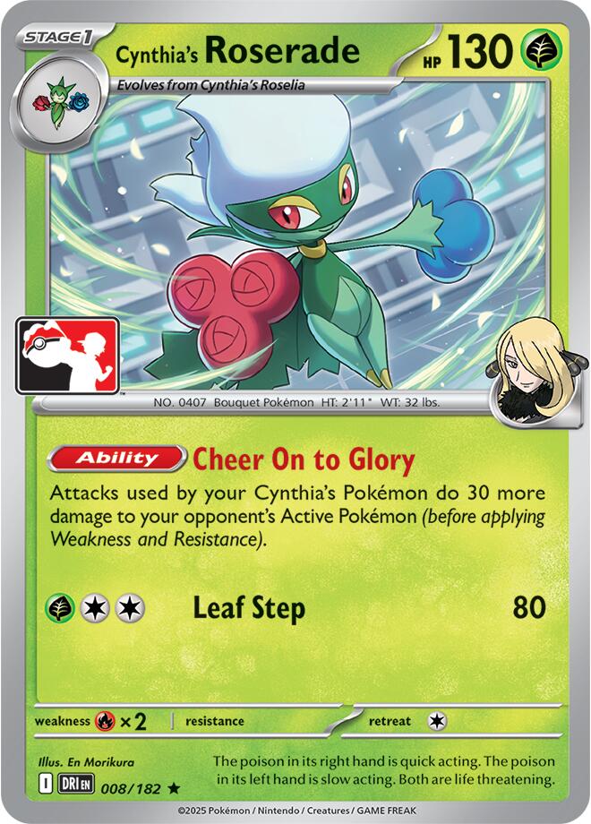 Cynthia's Roserade card artwork