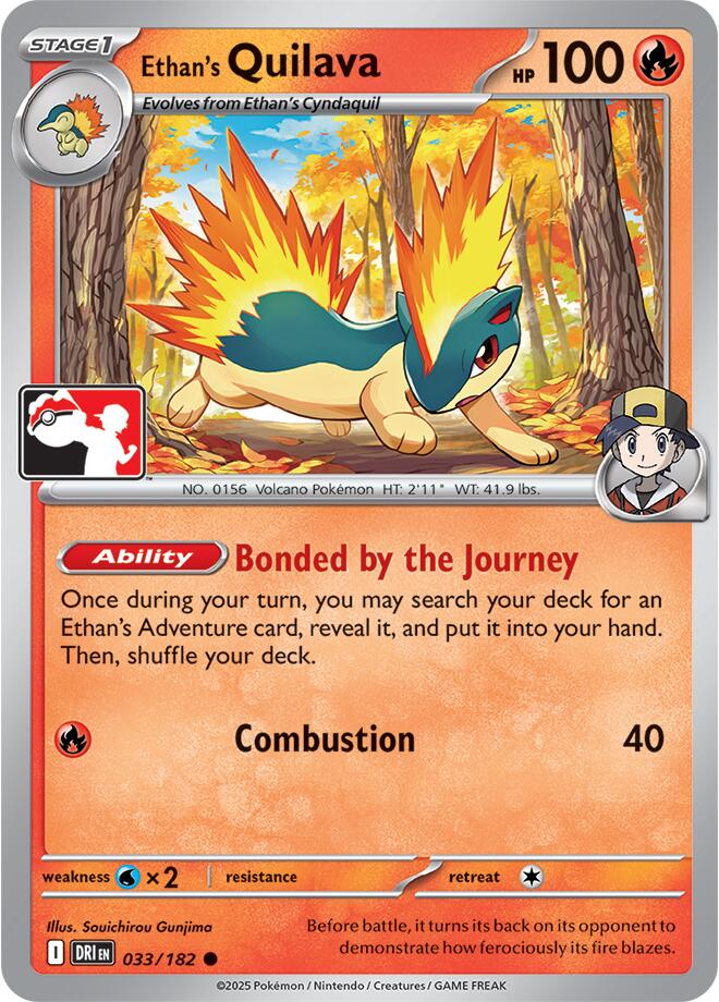 Ethan's Quilava card artwork