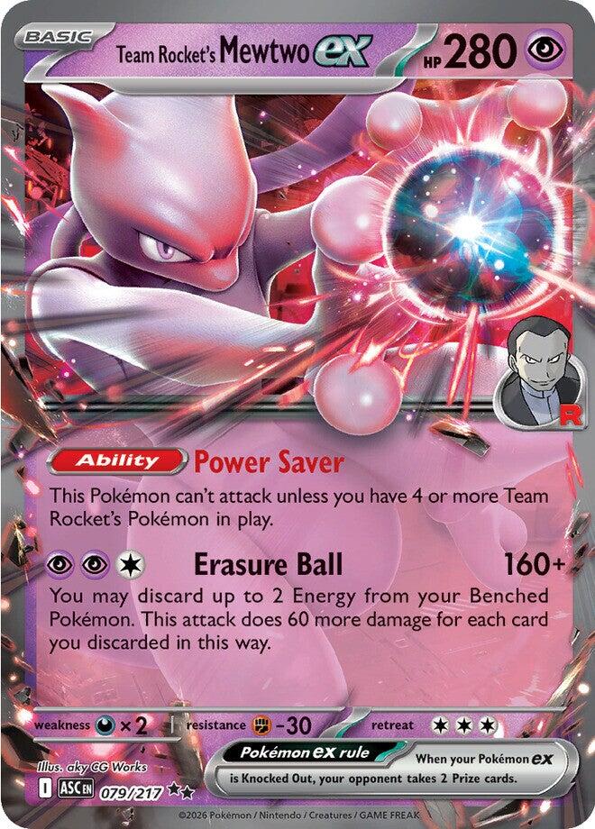 Team Rocket's Mewtwo ex card artwork
