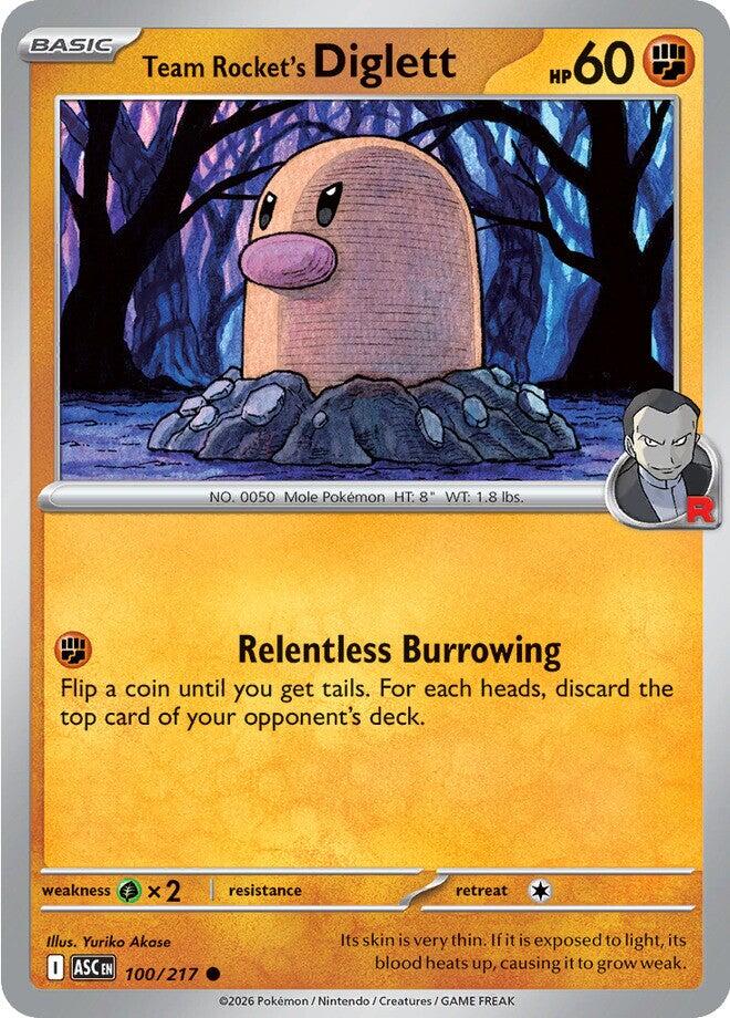 Team Rocket's Diglett card artwork