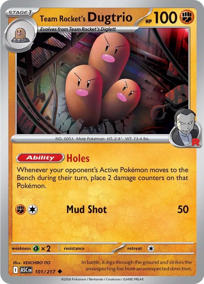 Team Rocket's Dugtrio card artwork