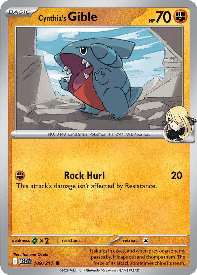 Cynthia's Gible card artwork