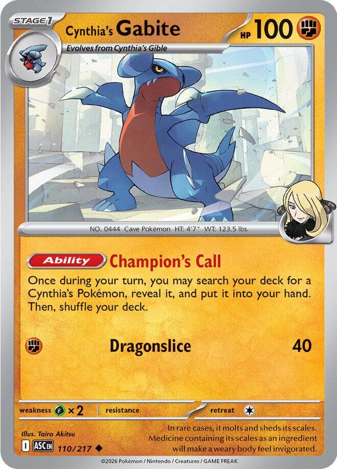 Cynthia's Gabite card artwork