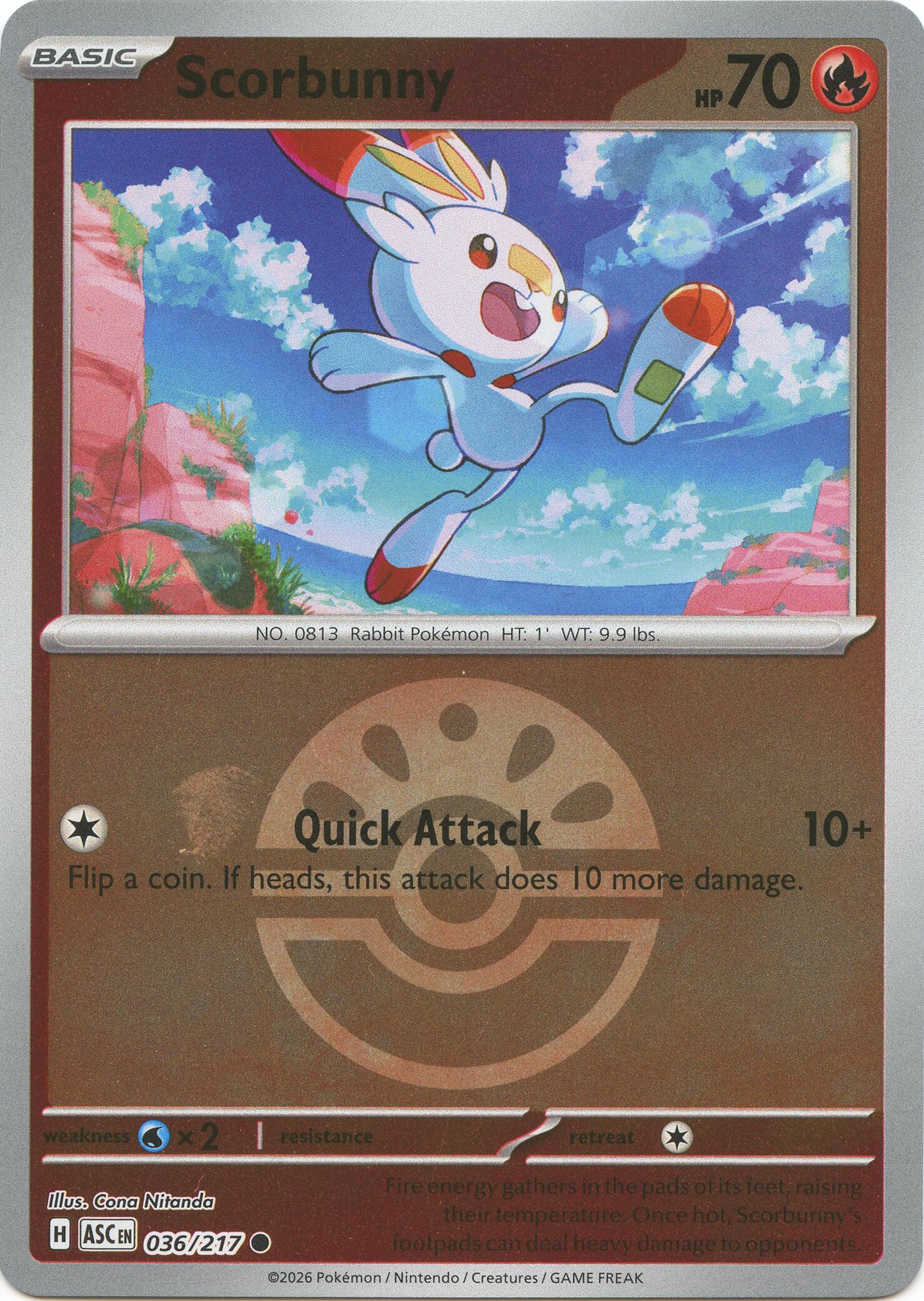 Scorbunny - 036/217 (Friend Ball) card artwork