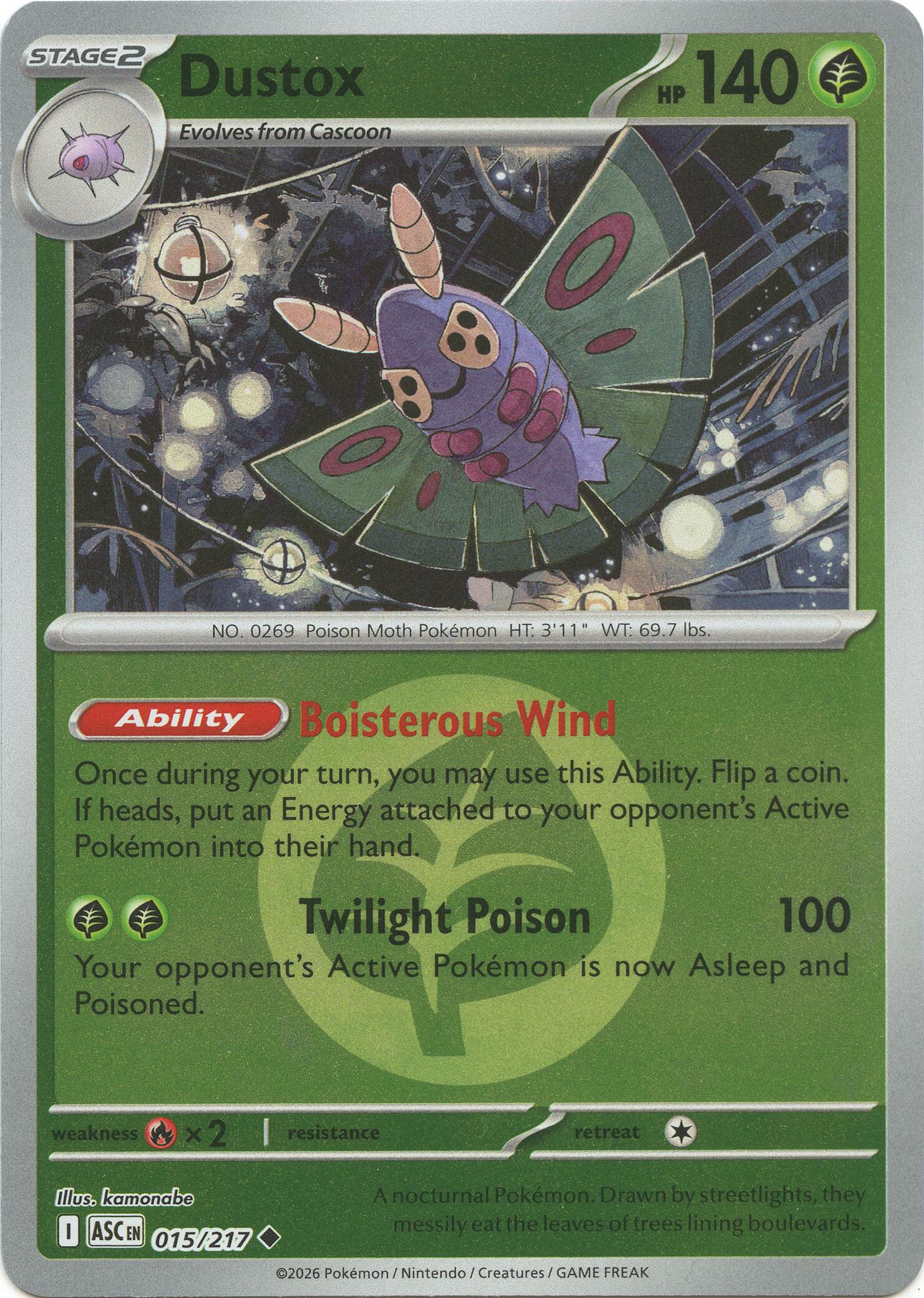 Dustox - 015/217 (Energy Symbol Pattern) card artwork