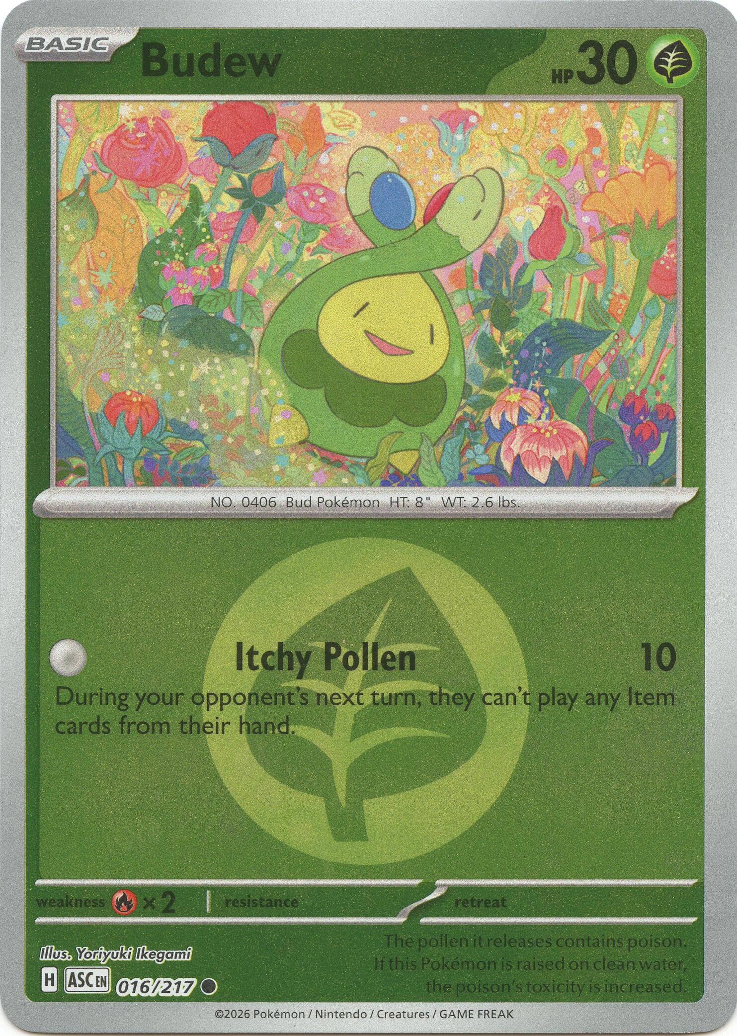 Budew - 016/217 (Energy Symbol Pattern) card artwork