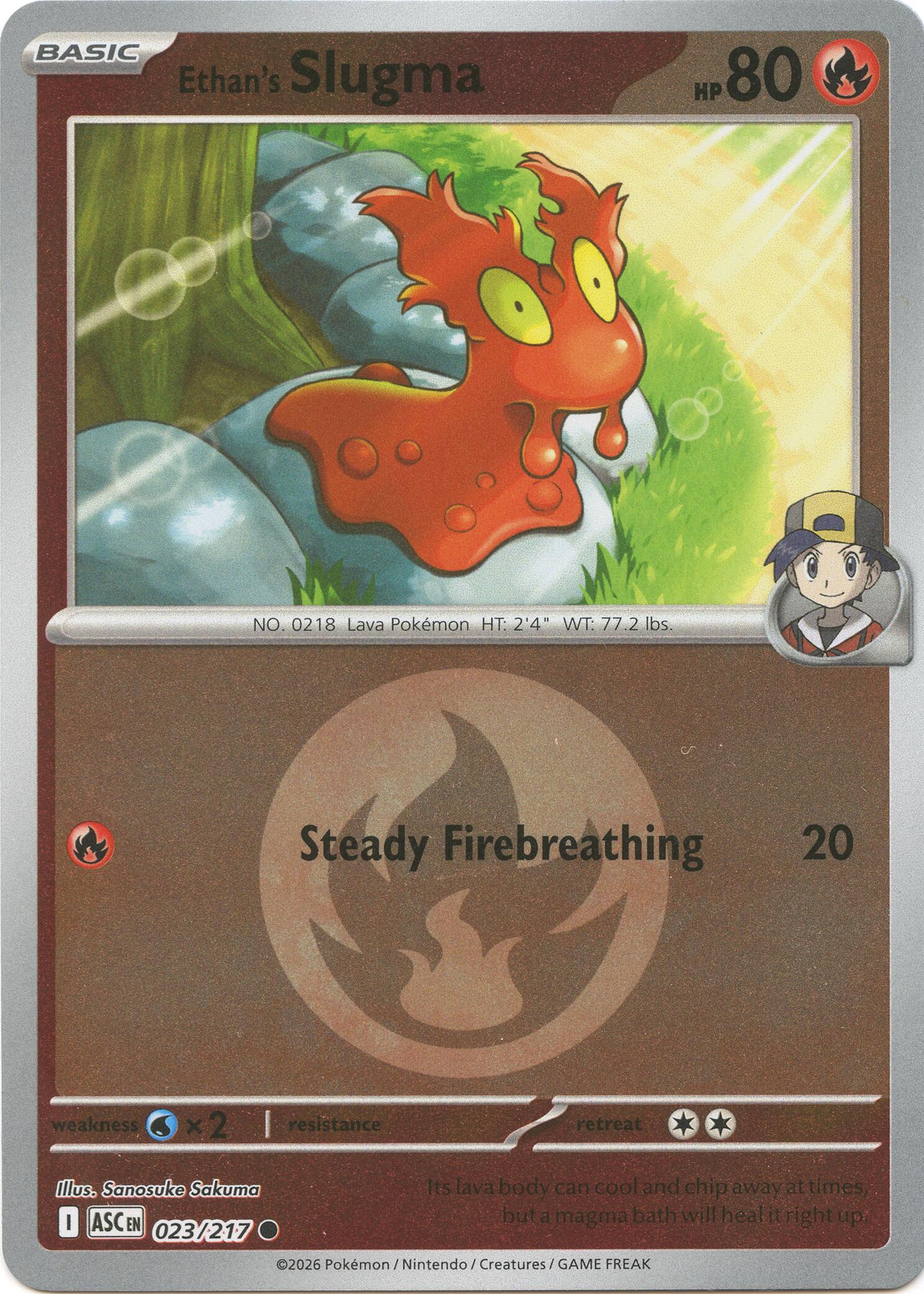 Ethan's Slugma (Energy Symbol Pattern) card artwork