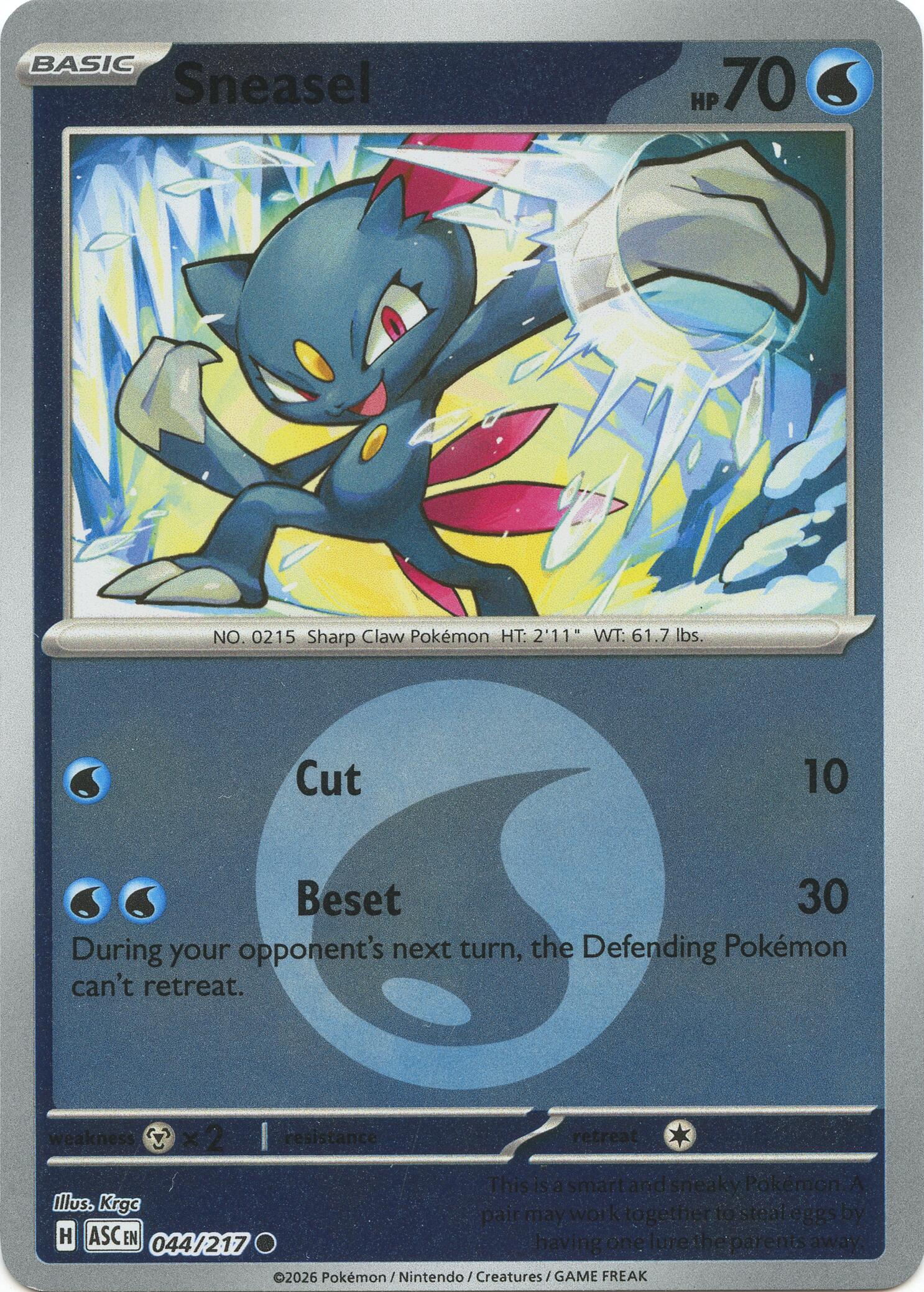 Sneasel (Energy Symbol Pattern) card artwork